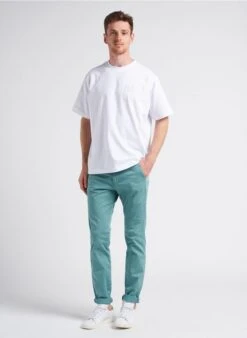 LE TEMPS DES CERISES Chino Slim-fit En Coton | Vert -Sandro Geschaft 4246334