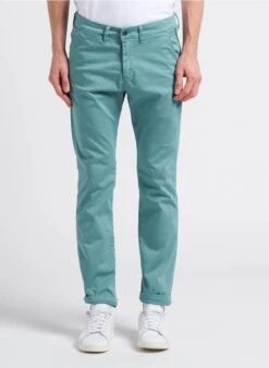 LE TEMPS DES CERISES Chino Slim-fit En Coton | Vert -Sandro Geschaft 4246336