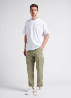 LE TEMPS DES CERISES ODDO - Pantalon Treillis En Lin | Kaki -Sandro Geschaft 4246338