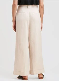 Pantalon Ample Taille Haute | Blanc -Sandro Geschaft 4254491