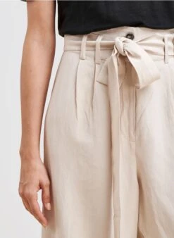 Pantalon Ample Taille Haute | Blanc -Sandro Geschaft 4254493