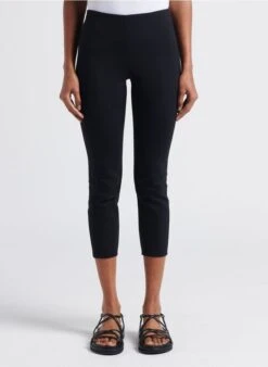 THEORY Legging Cropped Taille Haute | Noir