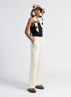 Vila DAISY - Pantalon Large Fluide à Rayures | Beige -Sandro Geschaft 4267374