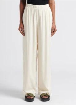 Vila DAISY - Pantalon Large Fluide à Rayures | Beige