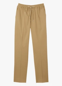 Sandro NEW ALPHA COTTON - Pantalon Chino Avec Cordon En Coton Mélangé | Beige